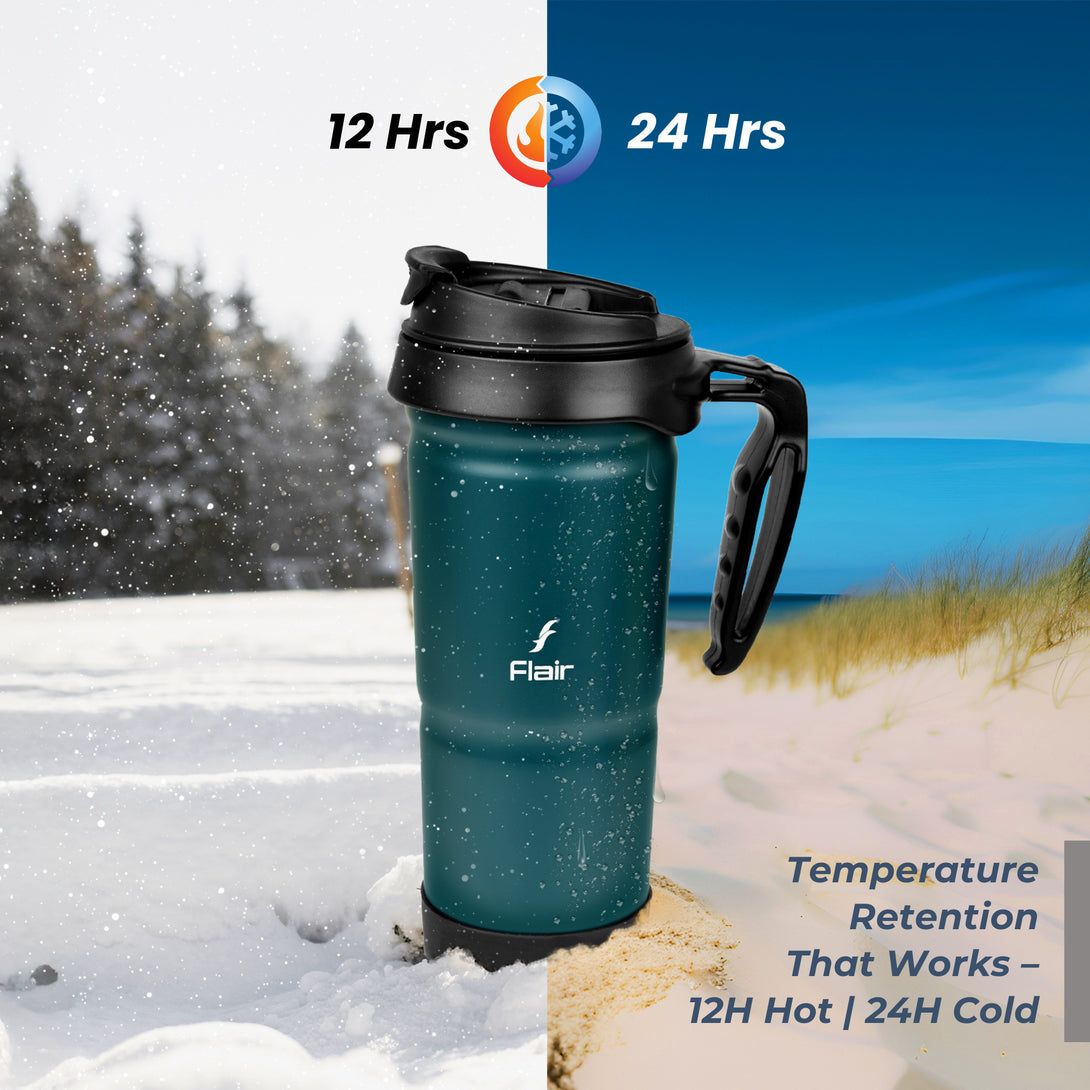 Atrium Flasks Atom DX 709 ml Vacuum‑Insulated Stainless Steel Flask – Leak‑Proof, Ho ...