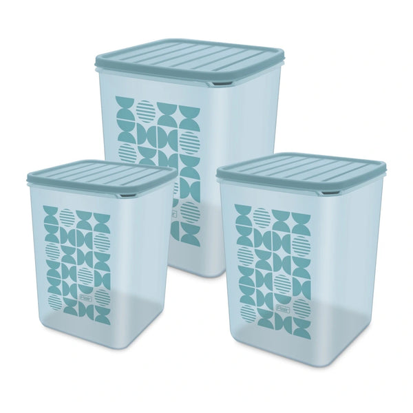 Storewell Storage Containers set of 3 (Blue & Gray)