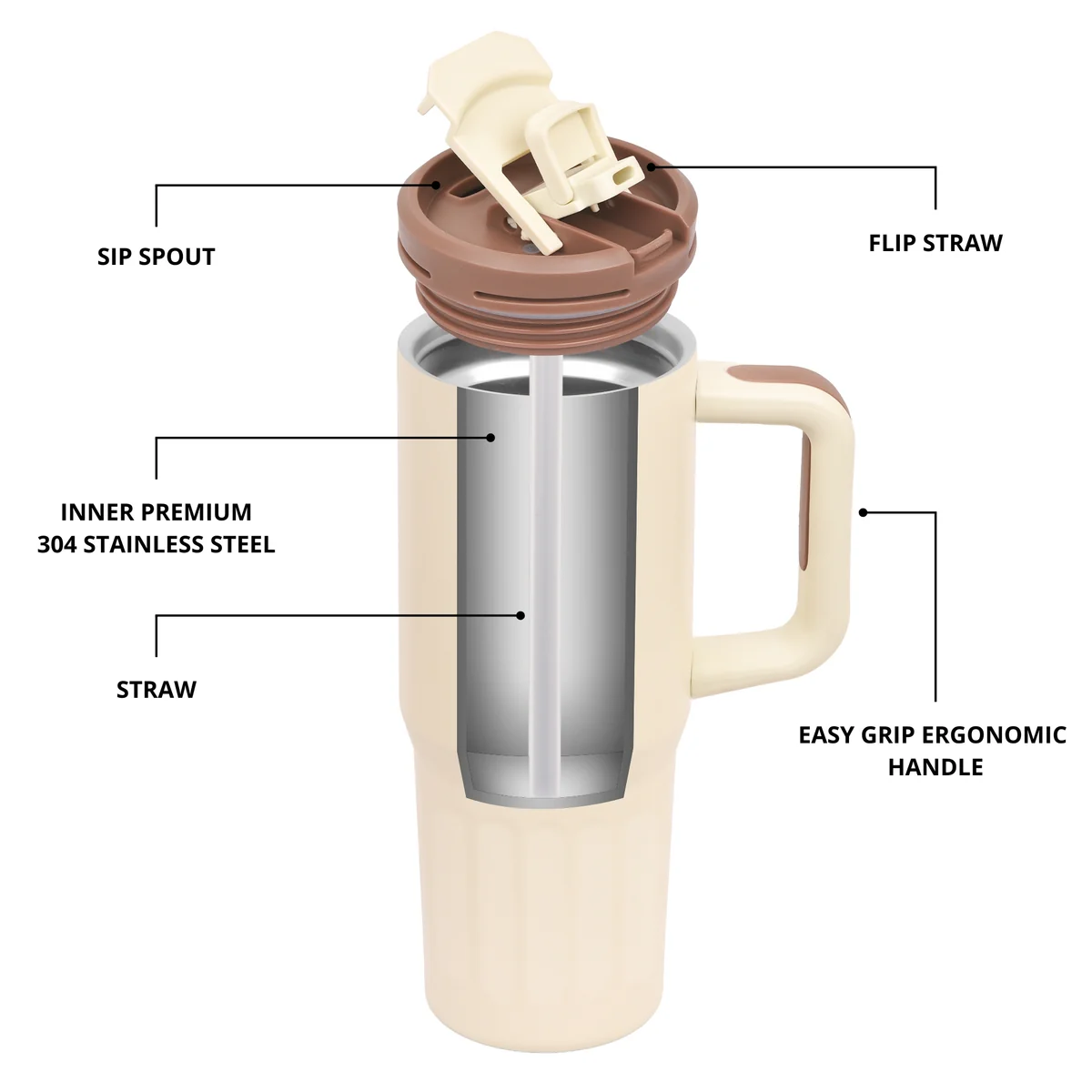 Vogue Vacuum Insulated Stainless Steel Tumbler 750 ML